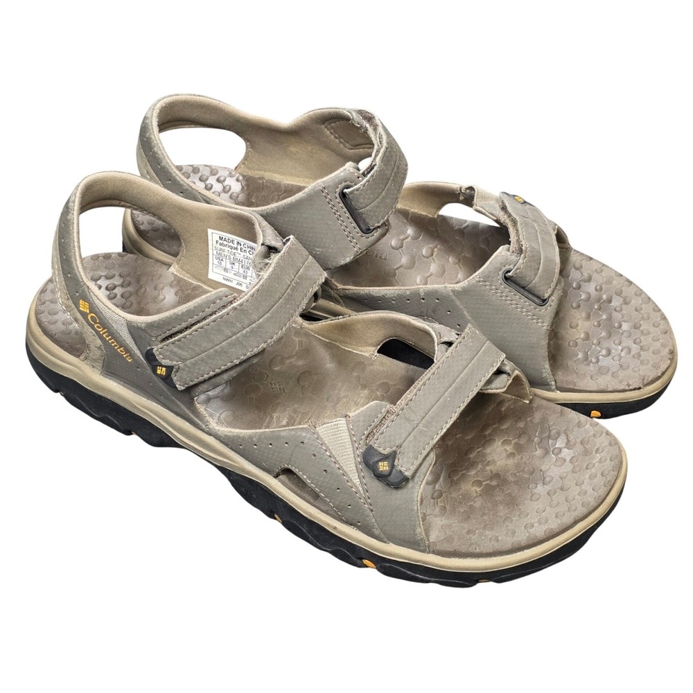 Columbia Surf Tide Sandal II Men's Size 10 Khaki Grey Hook and Loop Outdoor
